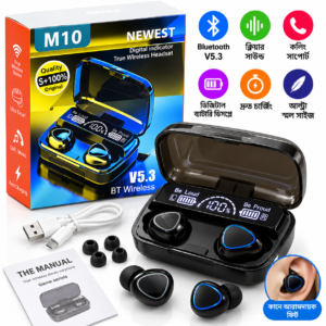 M10 TWS Bluetooth Earbuds V5.3 with Digital Display